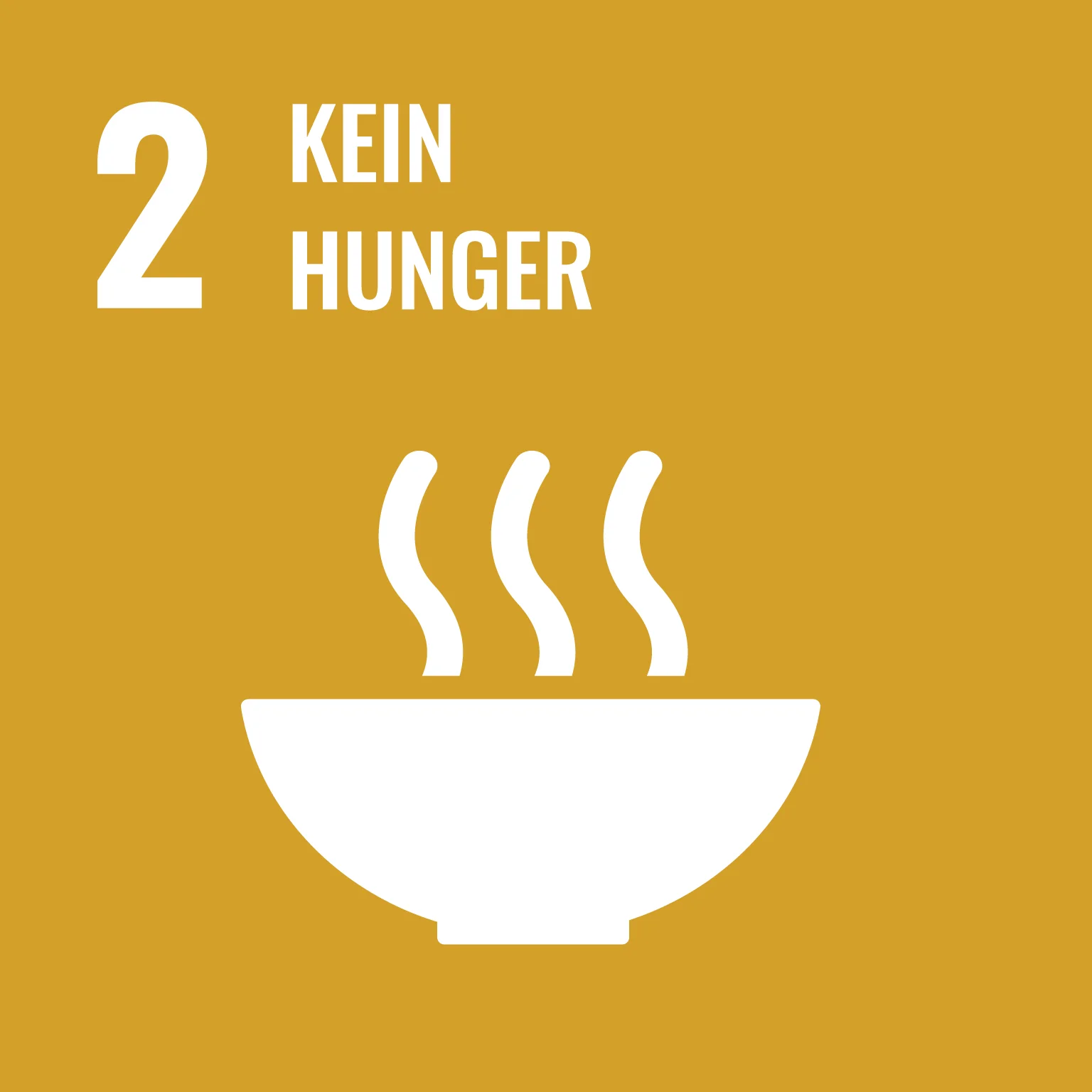 Ziele für nachhaltige Entwicklung: SDG 2 "Kein Hunger" SDG 2-Icon "Kein Hunger"