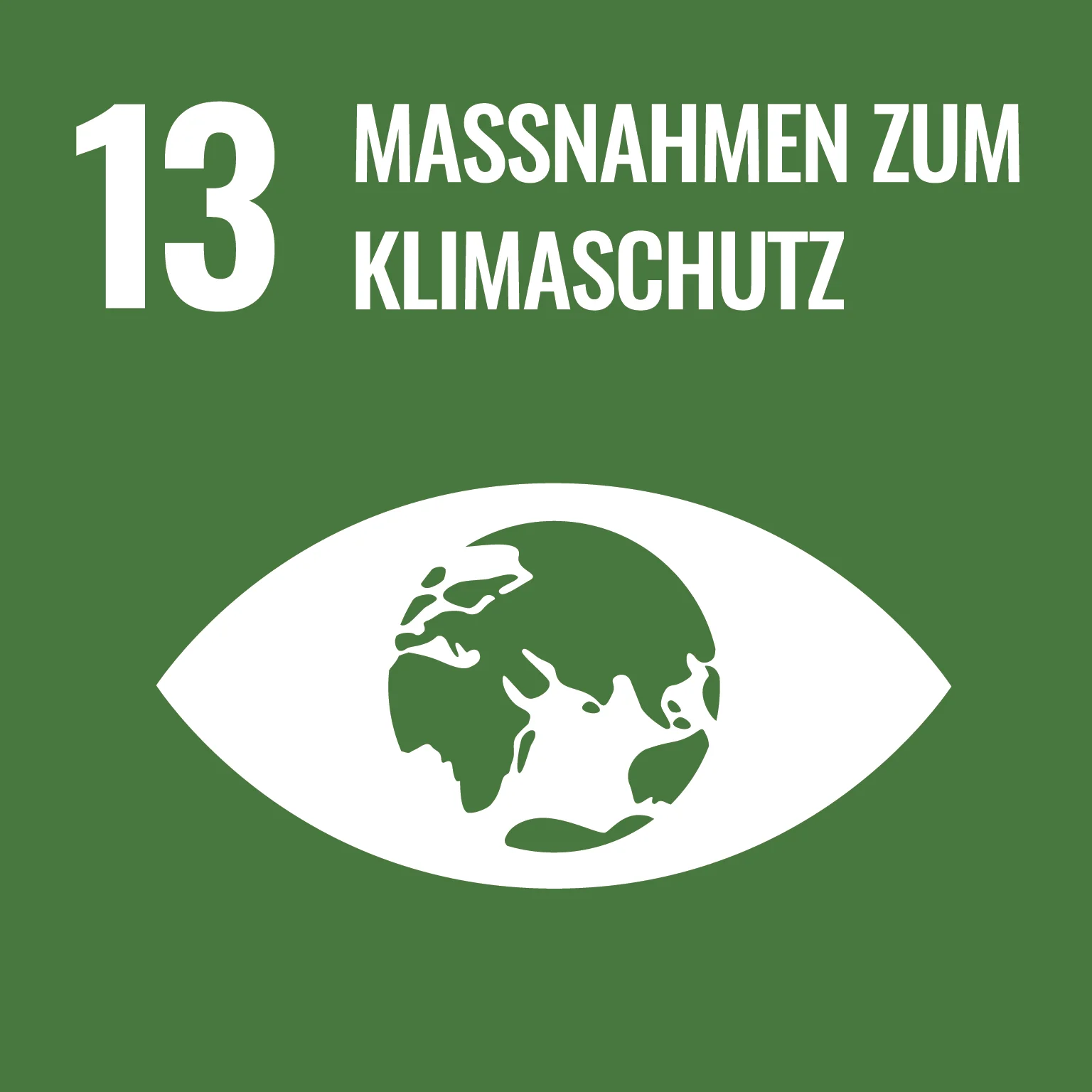 Ziele für nachhaltige Entwicklung: SDG 13 "Massnahmen zum Klimaschutz" SDG 13-Icon "Massnahmen zum Klimaschutz"