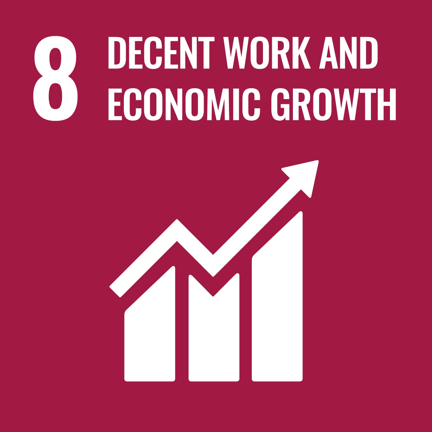 Sustainable Development Goals: SDG 8 "Decent Work and Economic Growth" SDG 8-Icon "Decent Work and Economic Growth"
