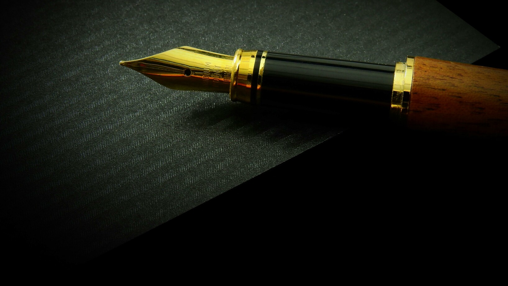 Gold quill pen